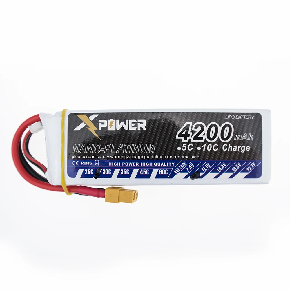 2 шт. 11 1 В 3S 4200 мАч lipo батарея 30C max 35C Xpower XT60/T разъем для радиоуправляемого дрона