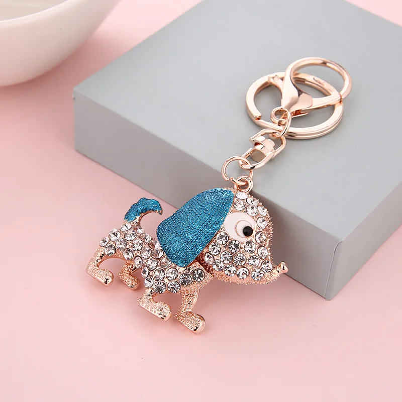 Dog Shape Keychain Korean Style Alloy Rhinestone Pendant for Bags Car Key M8694 | Украшения и аксессуары
