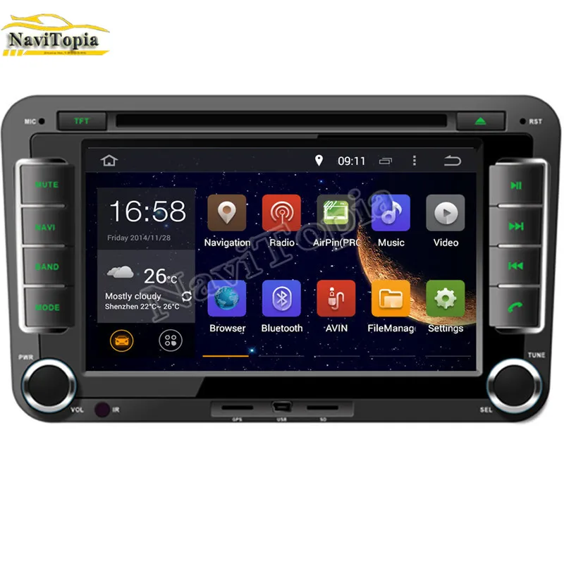 NAVITOPIA 4 Гб ОЗУ 64 ПЗУ PX6 шестиядерный Android 9 0 автомобильный DVD GPS навигатор для Skoda | Автомагнитолы -4000014449483