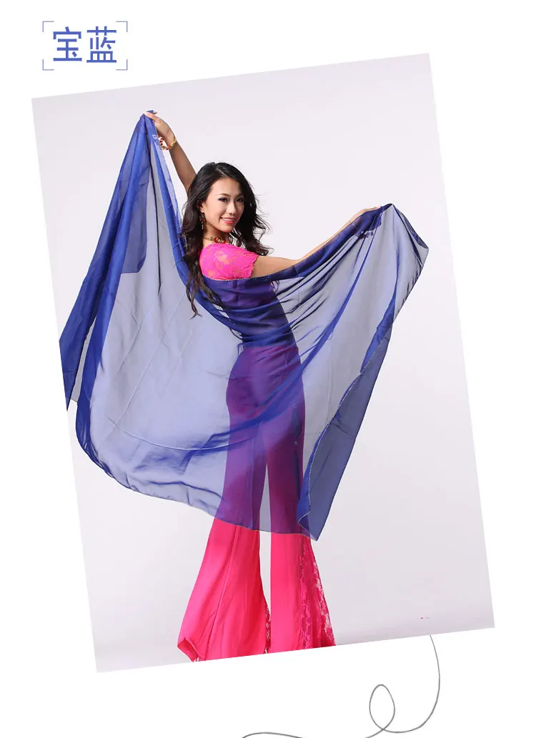 Women's Belly Dance scarf dance practice hand throw yarn 2.4*1.2m Phnom veil | Тематическая одежда и униформа