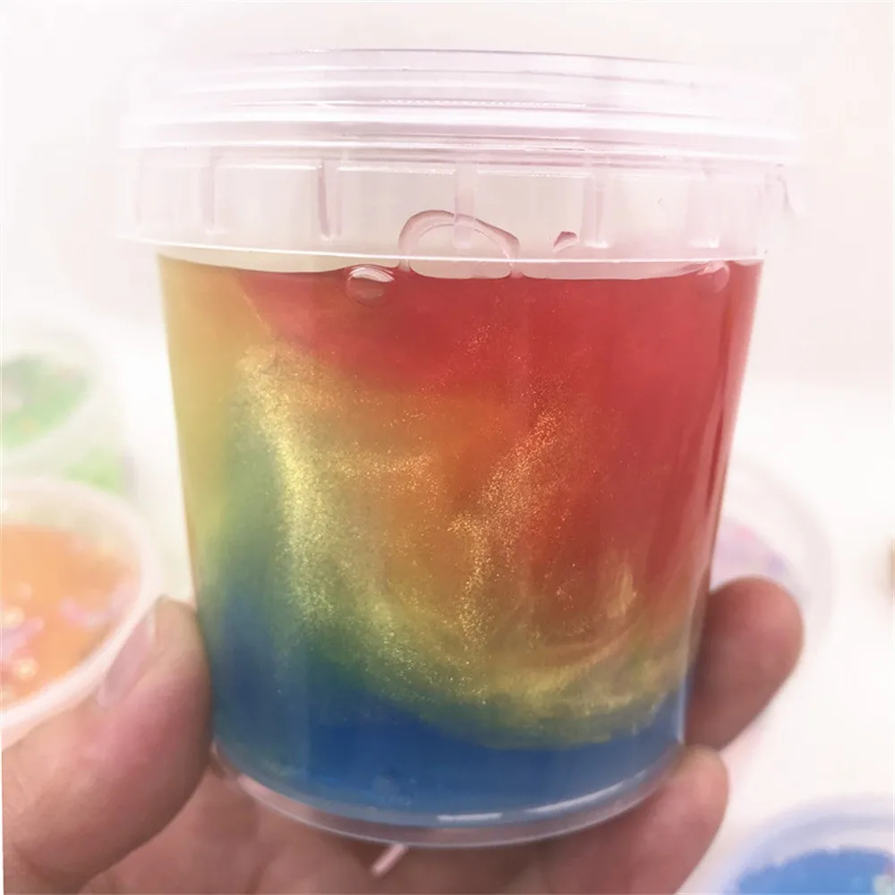 coler Горячее предложение, цветная хрустальная глиняная шпатлевка для смешивания облачной слизи, Ароматизированная игрушка для снятия стресса, Детская глиняная игрушка, высокое качество, W507 - Цвет: coler