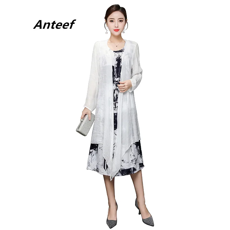 Хлопковый комплект из 2 предметов Винтажные Платья с цветочным принтом для