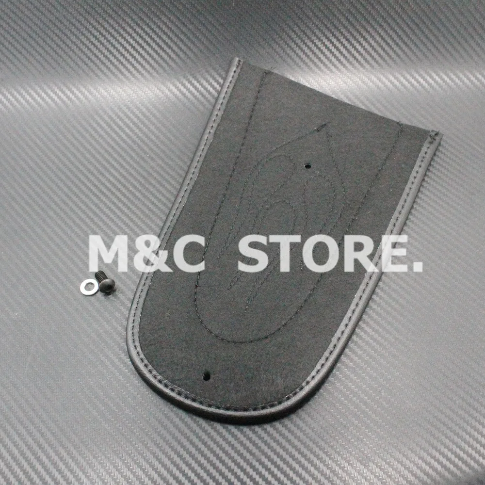 Мотоцикл черный кожаный пламя заднее крыло нагрудник крышка Подушка для Harley