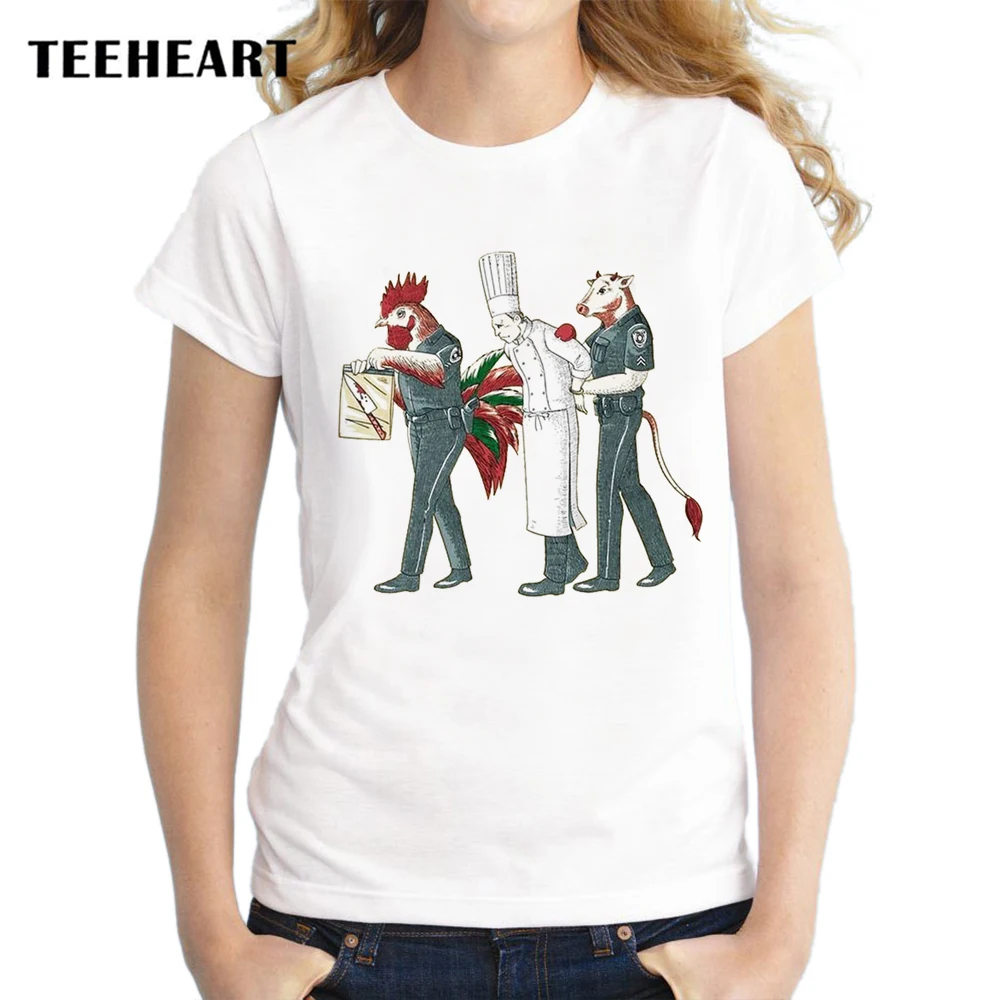 TEEHEART 2017 милые животные женская футболка с принтом новый дизайн героями