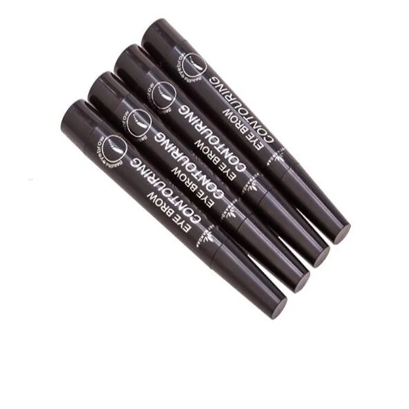 4 головки водостойкие Microblading брови Татуировка ручка тонкий эскиз Enhancer вилка
