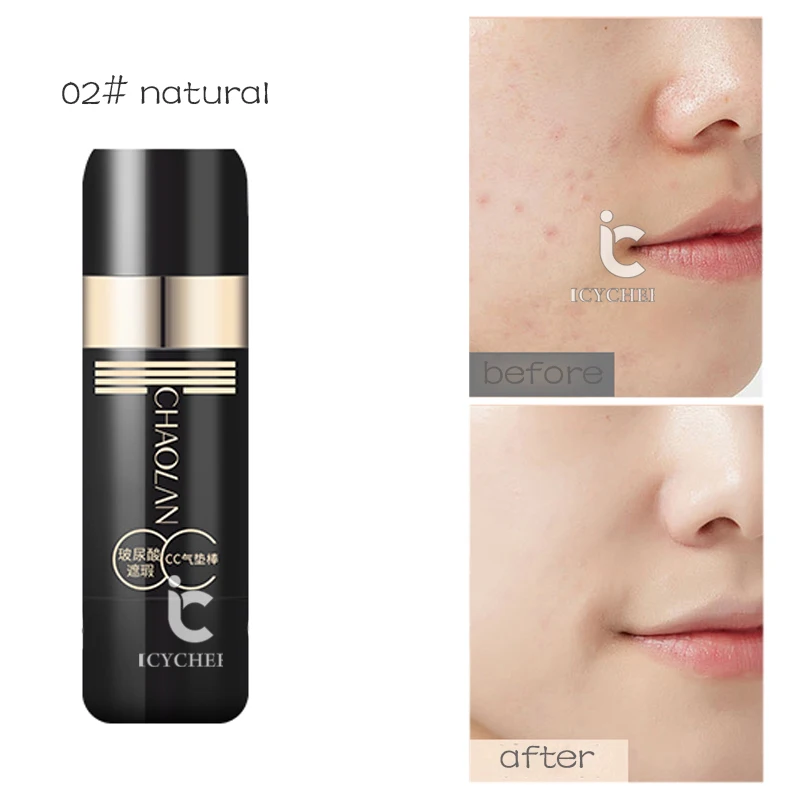 ICYCHEER Pro Makeup Hyaluronic Acid Roller Foundation Cosemtics Natural CC Cream Whiten Concealer Moisturizing Stick |