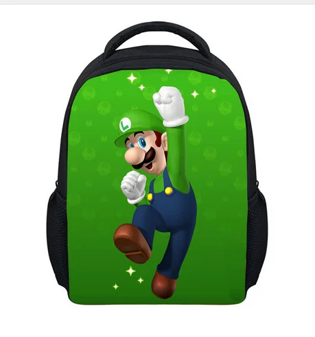 mario 4 13 дюймов мультфильм Марио Соник дети рюкзак в детский сад школьная сумка детская печать рюкзаки для девочек и мальчиков Mochila - Цвет: mario 4
