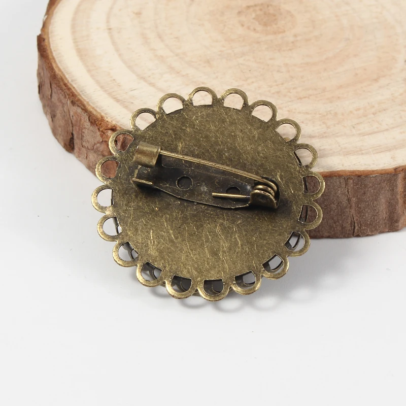 Брошь в виде подсолнуха 5 шт./лот 25 мм стеклянный кабошон брошь камеи круглая