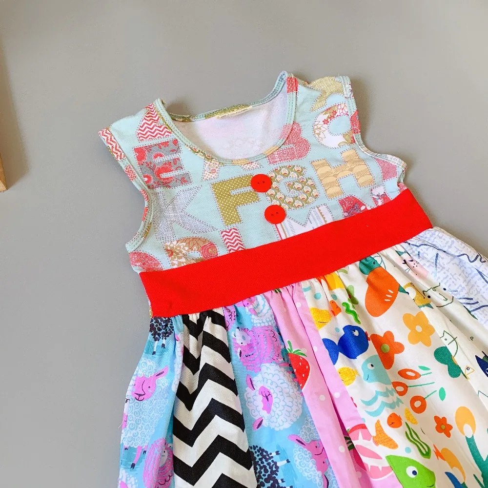 Summer Classics design ruffles letters with pocke Baby Girls Dress kids's birthday present | Детская одежда и обувь