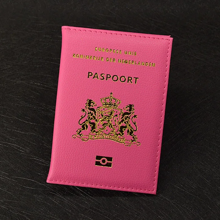 hot pink 2 Nederland Обложка для паспорта мягкая из искусственной кожи Nederland голландская Женская Обложка для паспорта Nederlanden netherland paspoортопедическая - Цвет: hot pink 2