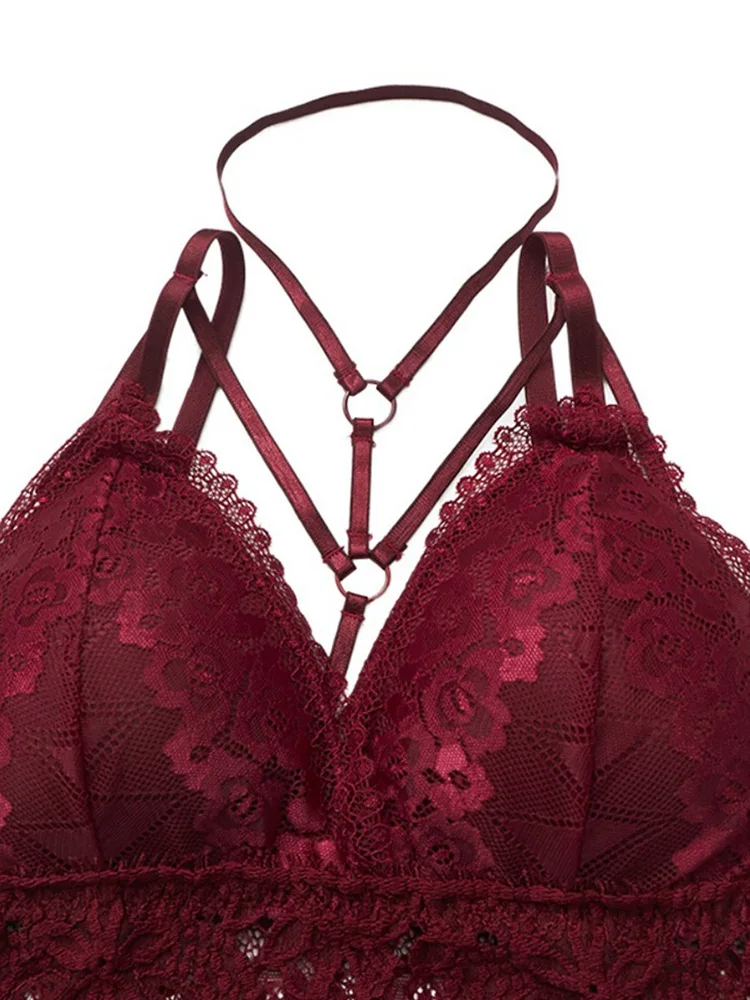 Летний сексуальный женский прозрачный кружевной лифчик обмотанный грудью