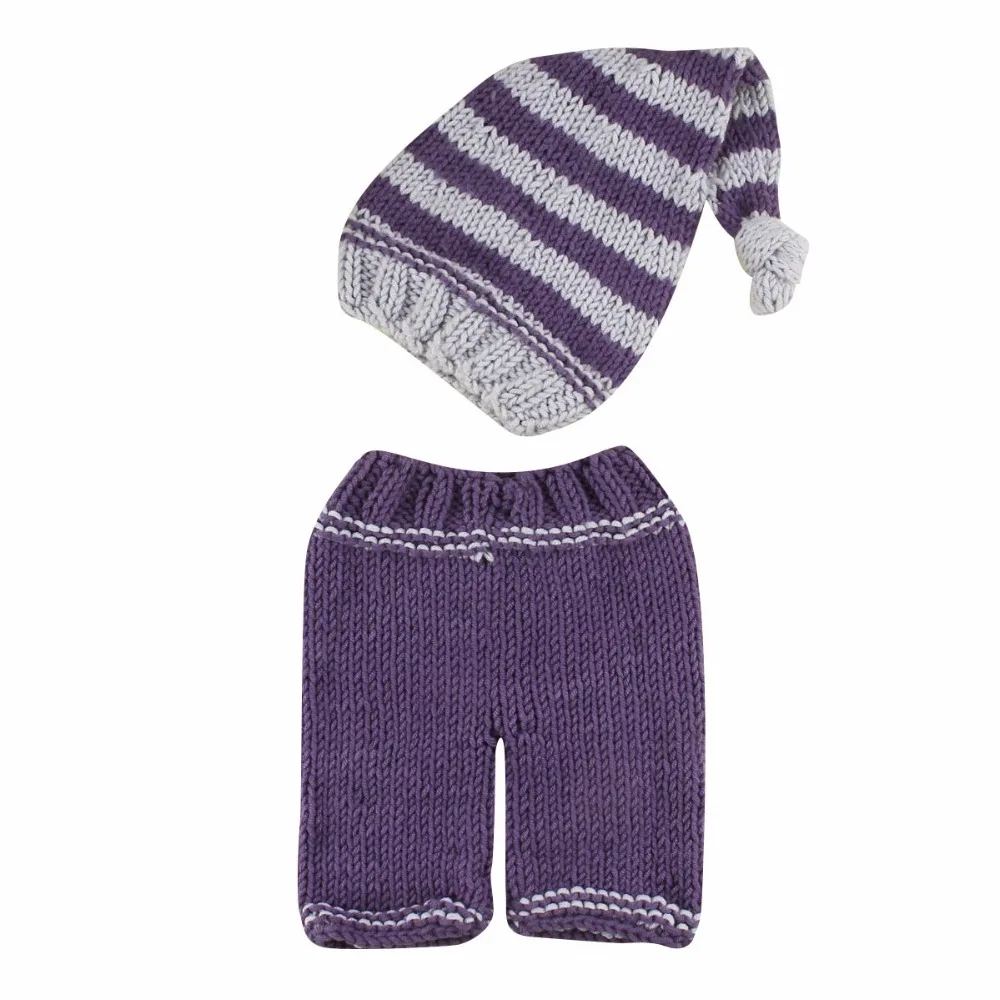 Puseky Мягкая вязаная шапка и штаны ручной работы набор аксессуаров для детской