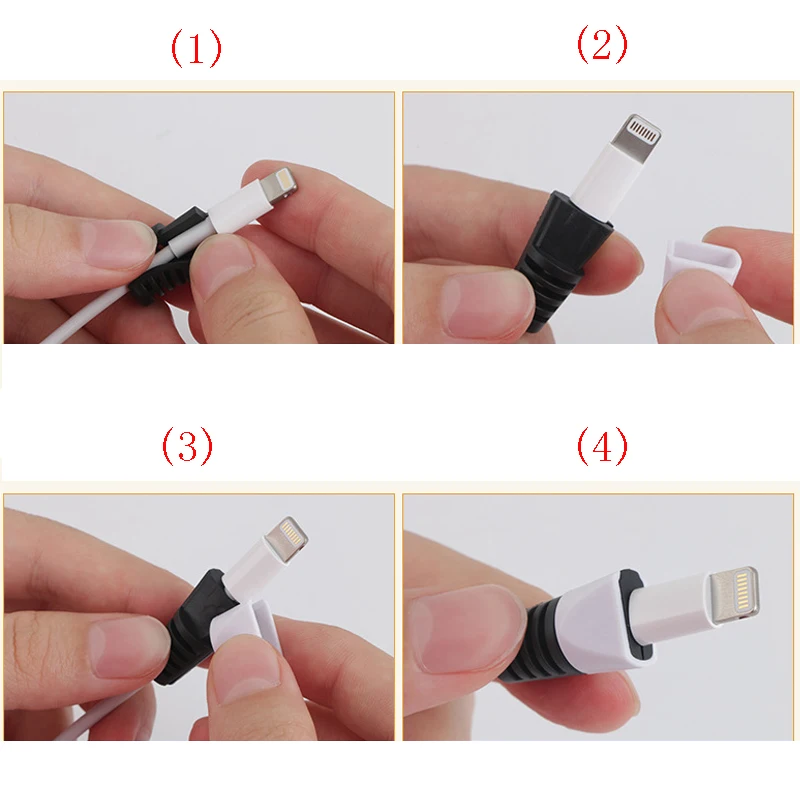 100 шт./лот милый кабель защита для наушников iPhone Sansung HTC USB цветное зарядное