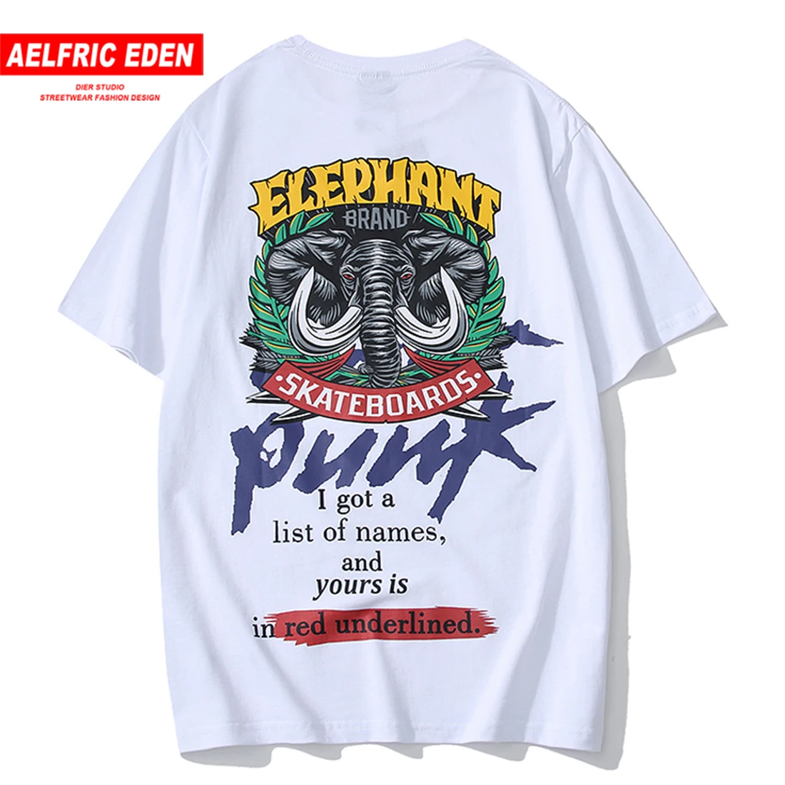 Aelfric Eden/забавная Мужская футболка в стиле панк с принтом большого слона