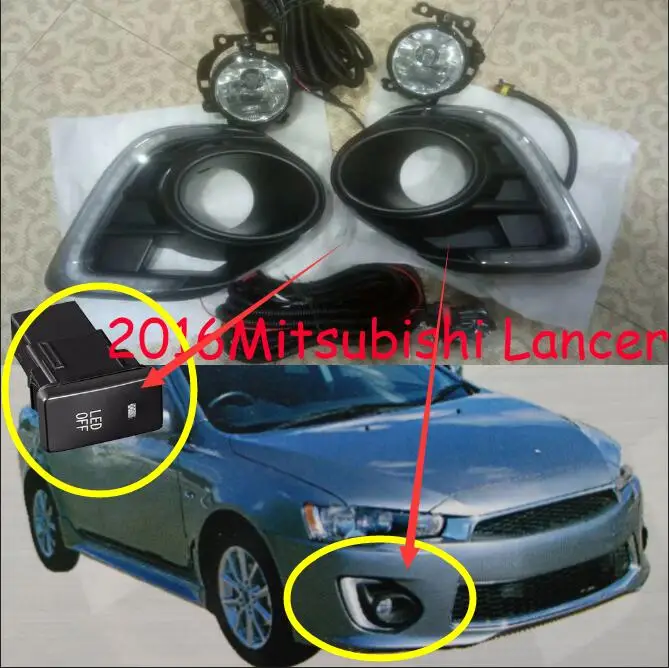 picture Автомобильный бампер лампа для Mitsubishi Lancer Дневной светильник MB светодиодный DRL год автомобильные аксессуары daylamp Lancer противотуманная фара - Цвет: picture