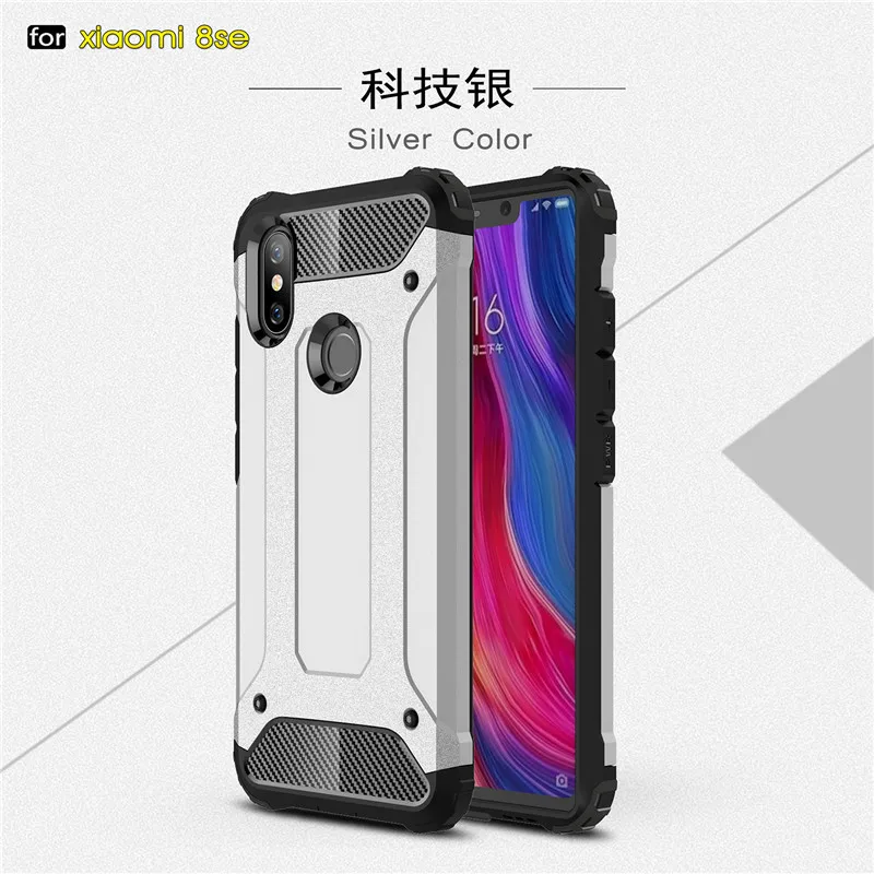 

WolfRule чехол для телефона Xiaomi Mi 8 SE чехол противоударный мягкий силиконовый + жесткий пластиковый чехол для Xiaomi Mi 8 SE Funda Xiaomi Mi 8SE