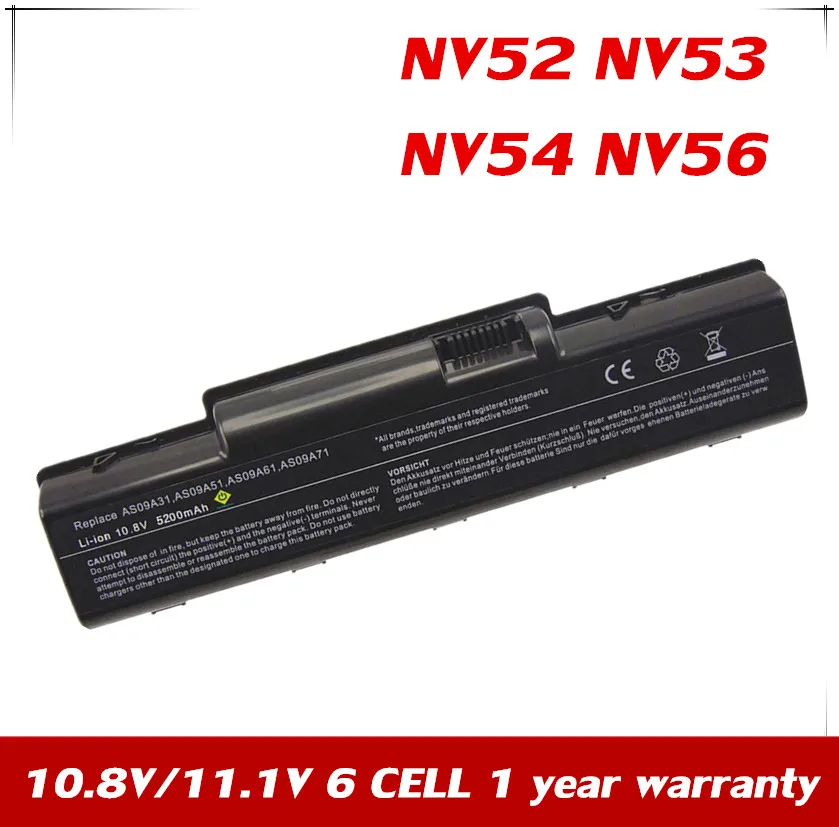 Аккумулятор 7xinbox 10,8 В для ACER GATEWAY NV52 NV5207U NV5211U NV53 NV5302U NV5331U NV54 NV5423U NV5425U NV56 NV5615U NV58 NV78