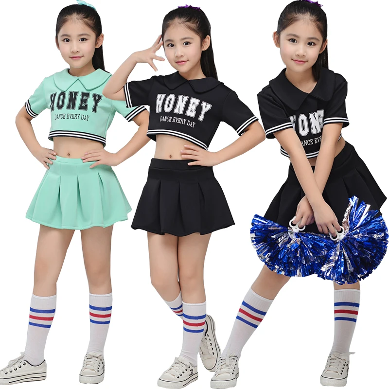 Детская одежда для Черлидинга розовый костюм танца Болельщицы мальчиков и