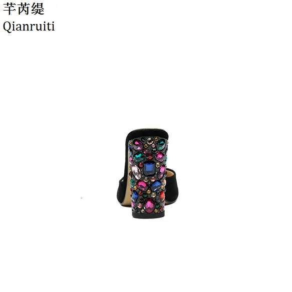 Qianruiti Fuschia/женские туфли-лодочки из искусственной замши с ремешком на пятке