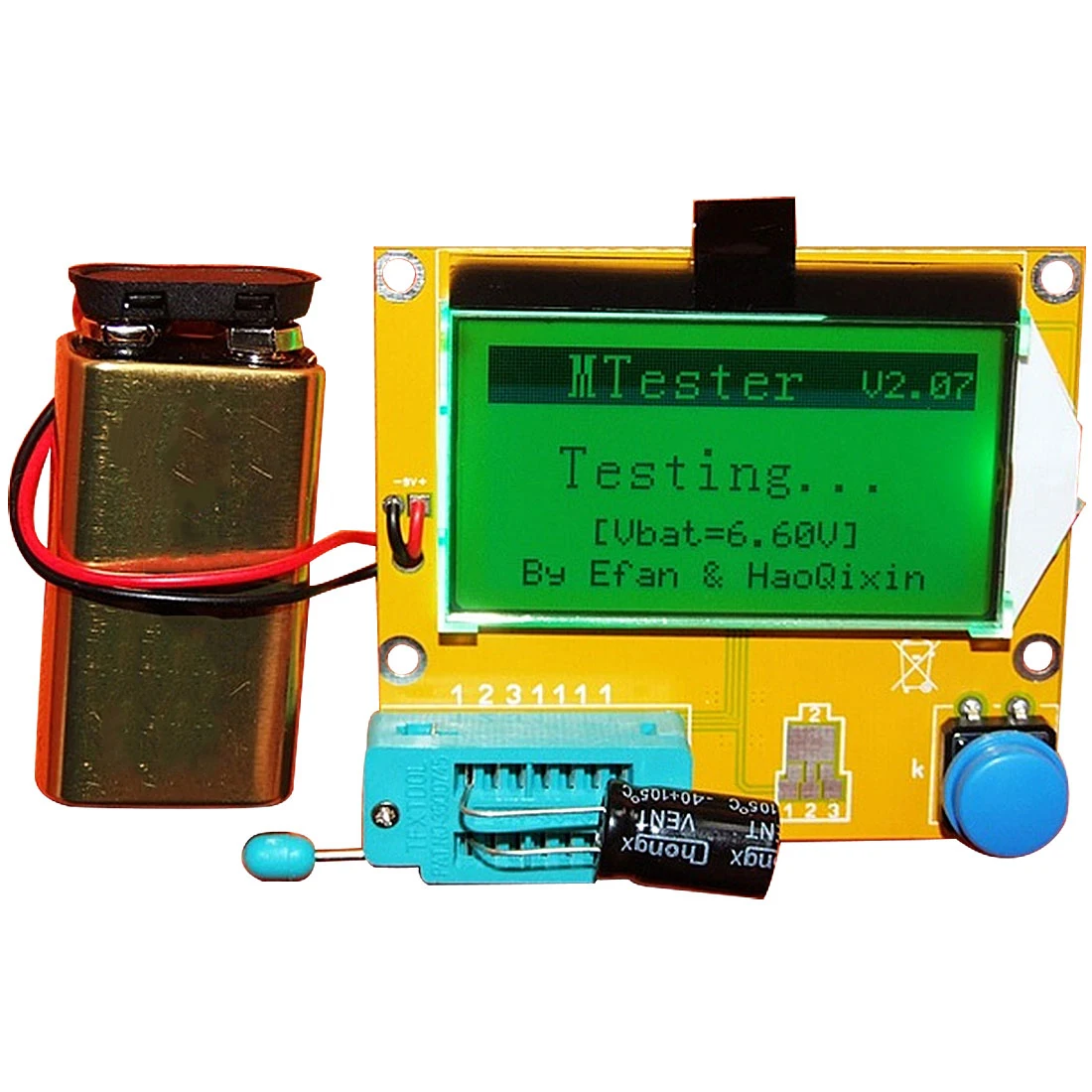 9V ЖК дисплей цифровой прибор для проверки транзисторов метр LCR T4 12864 Подсветка