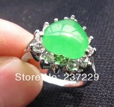 DYY оптовая цена бесплатно ^ натуральный зеленый нефрит белый циркон Таиланд
