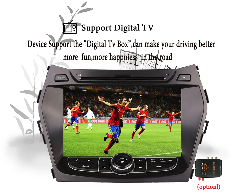 1024*600 Восьмиядерный Android 9,0 автомобильный DVD gps плеер для HYUNDAI IX45 2013- SANTA FE Santafe навигация Радио магнитофон