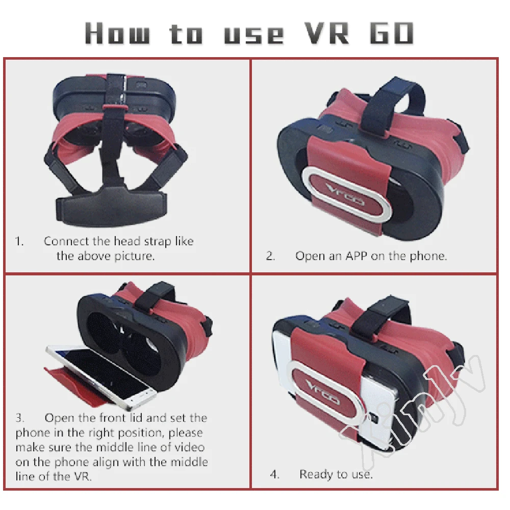 RITECH 3 D шлем VR люнет 3D виртуальной реальности очки гарнитура для смартфонов Smart Vrbox
