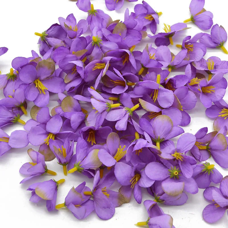 purple 50 шт. шелковые орхидеи искусственные головки цветов лепестки для дома творчество, рукоделие, Декор Свадебная вечеринка принадлежности праздничные аксессуары - Цвет: purple