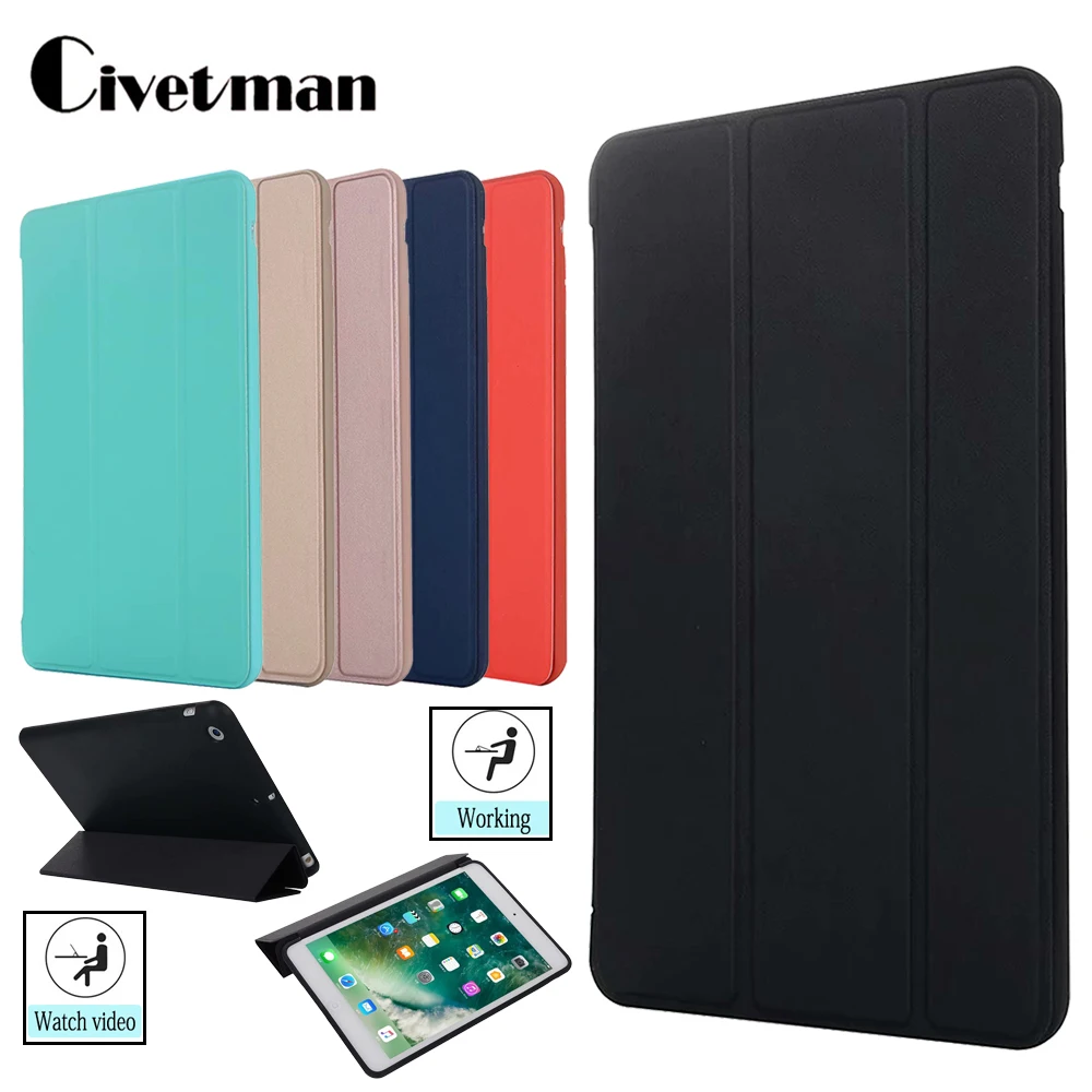 Чехол для Apple iPad Mini 5 4 3 2 1 тонкий чехол из искусственной кожи + ТПУ с мягкой задней