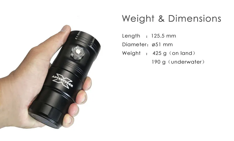 NiteScuba Дайвинг умный фокус видео свет X-Adventurer M3000-WRUA 3in1 водостойкий фонарик для макросъемки подводная фотография