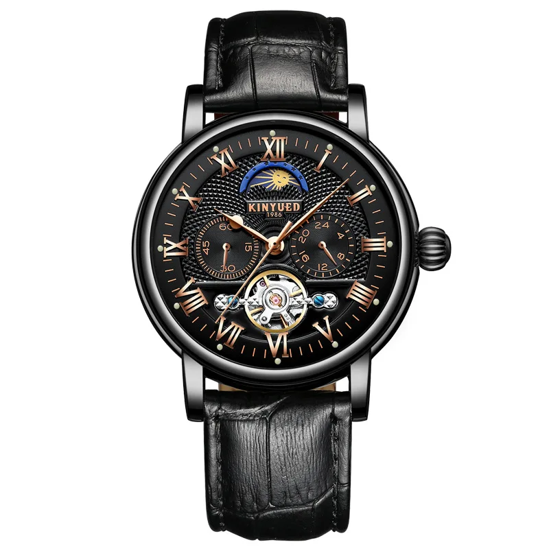 KINYUED абсолютно новые часы Swiss Tourbillon Мужские автоматические Star Machinery | Наручные