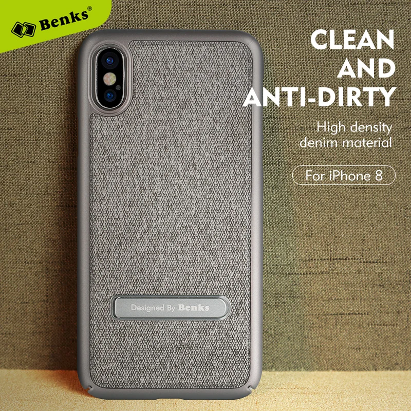 Benks for iPhone 7 8 plus/X PC kickstand frame denim inclusive protective mobile phone hard case full cover shell dirt-resistant |