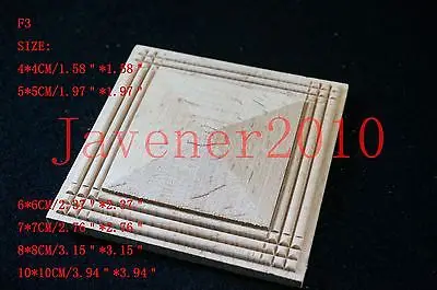 F3 8x8 см деревянная резная квадратная настенная аппликация Неокрашенная рамка