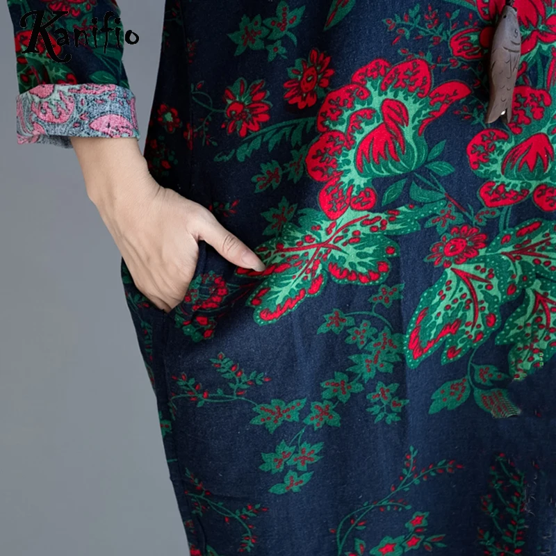 

Kanifio Fashion Print Plus Size Women Shirt Dress Long Tops Tees Casual Shirts Tunics Ladies Loose Dresses Blusa Vestido Feminio
