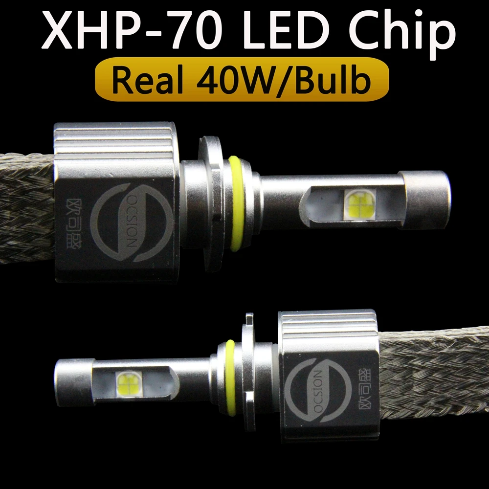 Hir2 9012 светодио дный лампы 110 Вт 13200lm 6000 К XHP70 чипы Автомобильные фары Conversion Kit H7 H11 9005