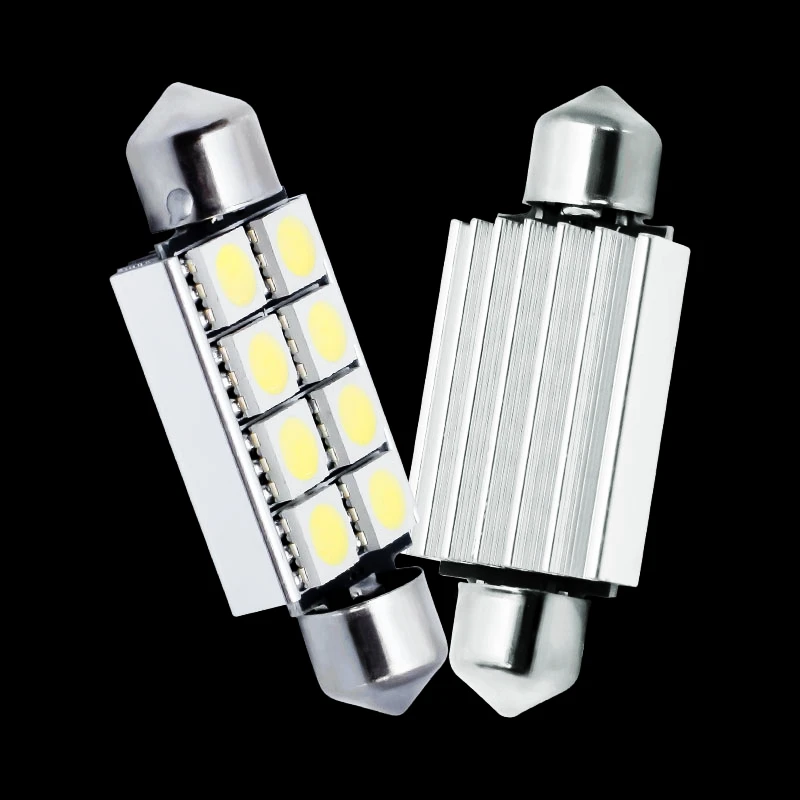 10 шт. 42 мм C5W C10W CANBUS без ошибки Festoon 8 SMD 5050 светодиодный освещение для чтения в