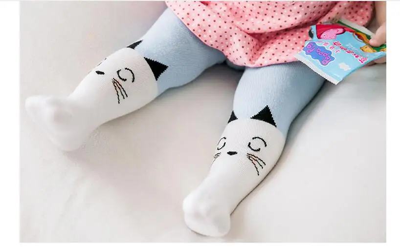 Колготки для мальчиков 0-3 лет, Короткие хлопковые колготки с рисунком лисы, Колготки с мультипликационным принтом, Детские весенне-осенние зимние колготки, детская одежда для маленьких девочек