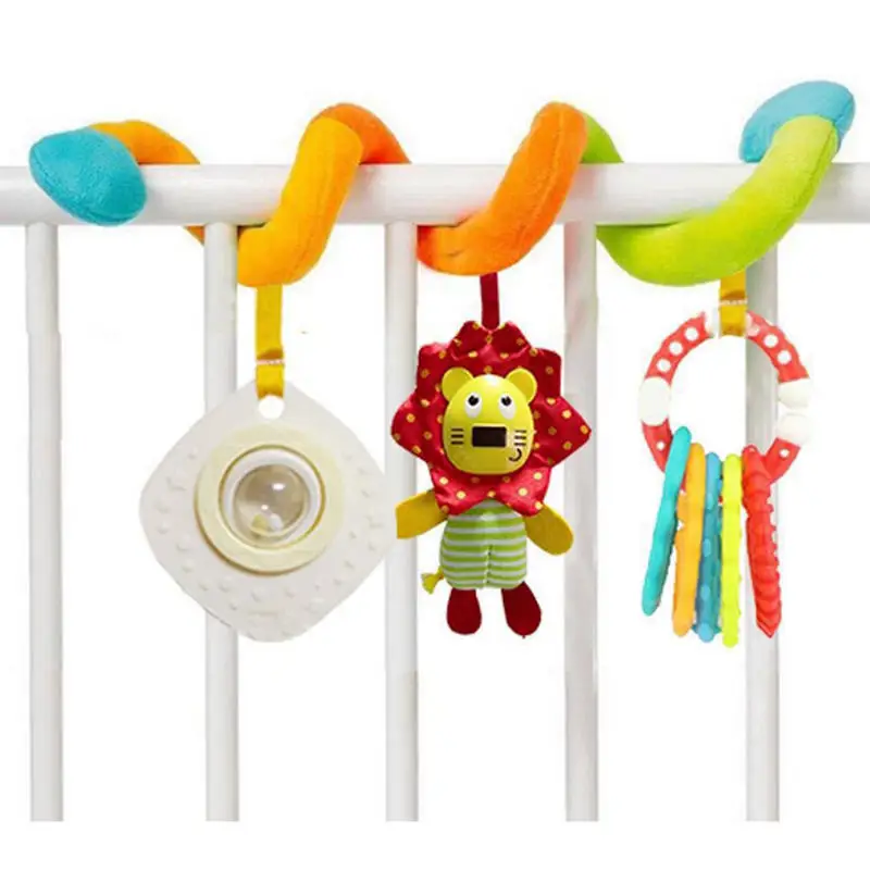 Surwish милый младенец Babyplay Игрушки для малышей подвижная спиральная кровать коляска игрушка набор висячий колокольчик погремушка для детской кроватки игрушки-жук цвет случайный - Цвет: 1