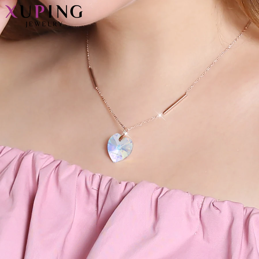 Xuping подвеска в форме сердца ожерелья подвески стильные кристаллы от Swarovski