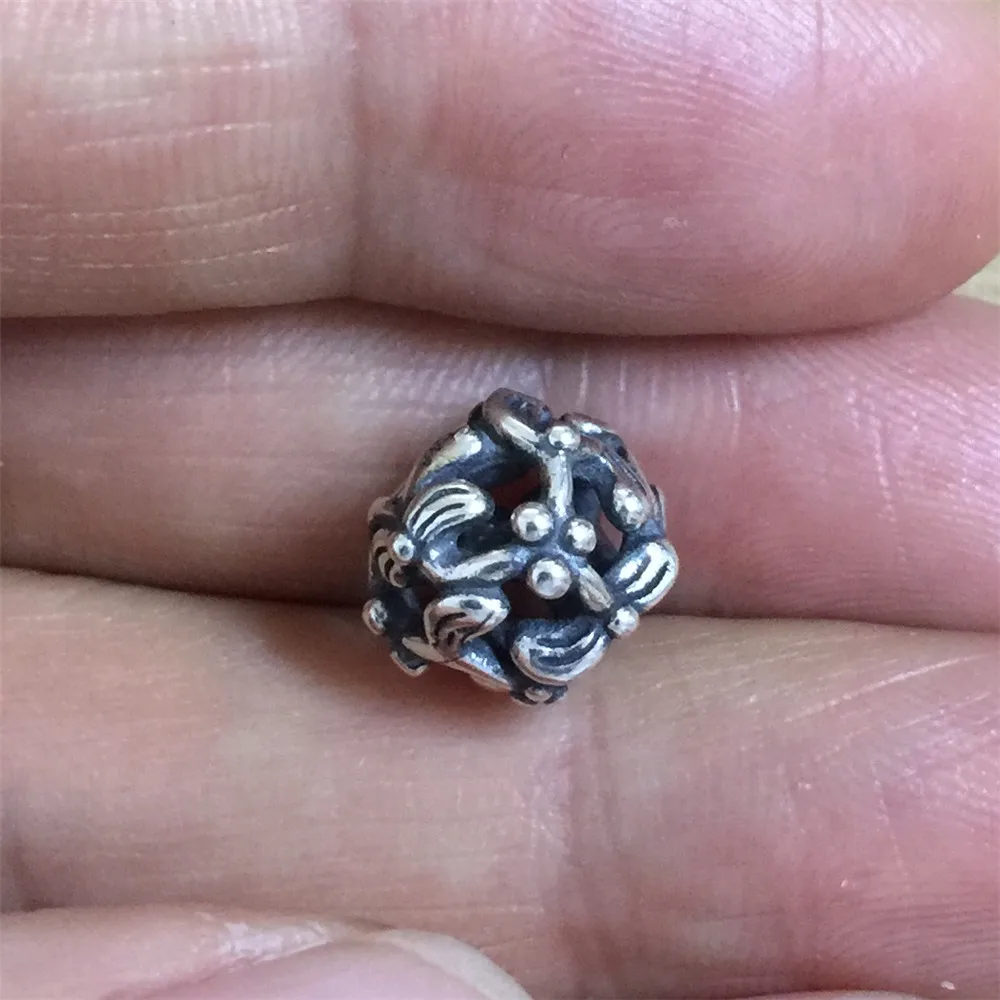 Mistletoe Genuine 925 Sterling Silver Charm Bead Fit European Troll 3.0mm Bracelet Jewelry | Украшения и аксессуары