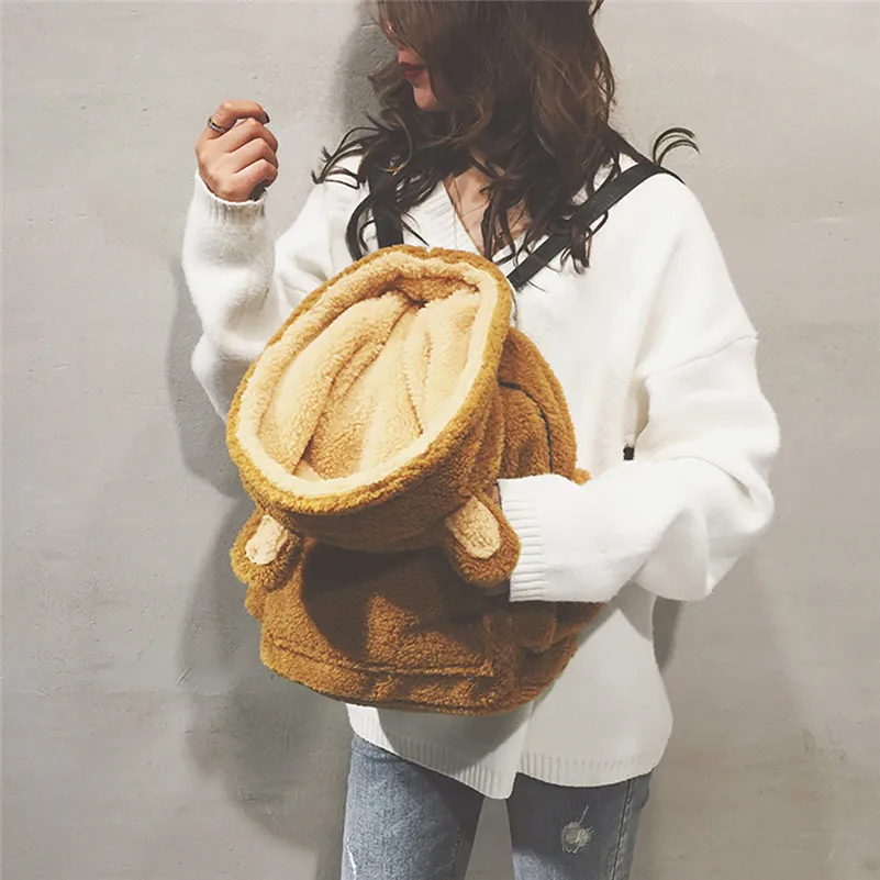Модный плюшевый рюкзак для девочек модный большой емкости sac a dos enfant kawaii подарок