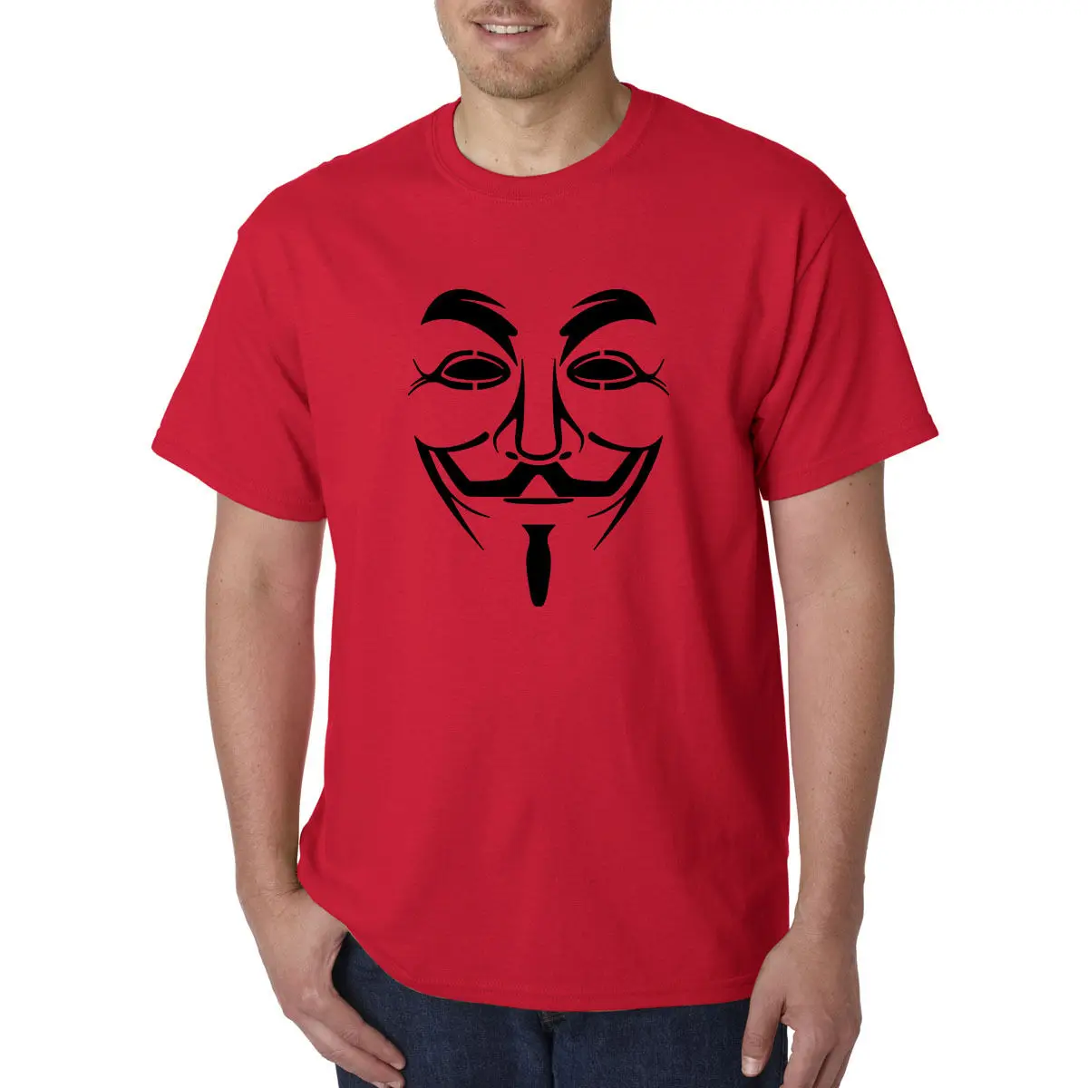 Футболка с изображением маски S 3XL V Vendetta Guy Fawkes Freedom Hacker забавные повседневные