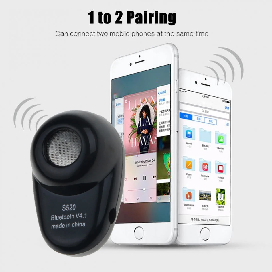 Беспроводная Bluetooth гарнитура kebidu 2018 Mini S520 наушники вкладыши V4.1 спортивные с