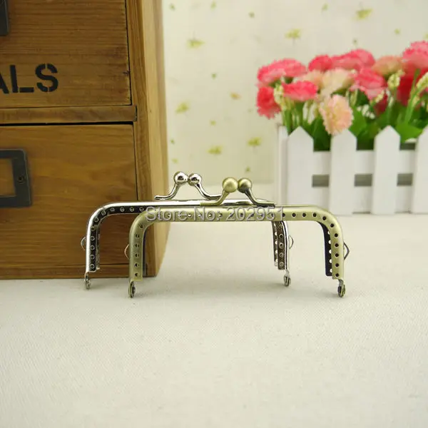 Трек Корабль+ 20 шт./лот DIY 10,5 см бронза и серебро металлический кошелек рамка Ручка для сумки шитье ремесло портной канализационный