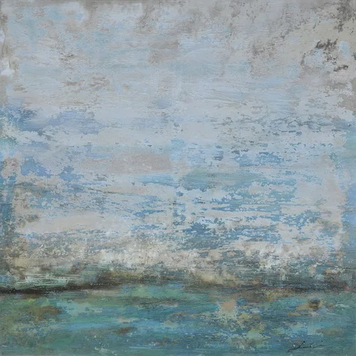 2016 Summer Blue Colour Perception Abstract Wall Art Handmade Oil Painting Canvas Prints for Home Living Room Decoration | Дом и сад