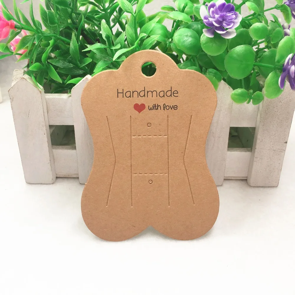 50 шт. крафт бумага ручной работы шпилька любовь/упаковочные карты для