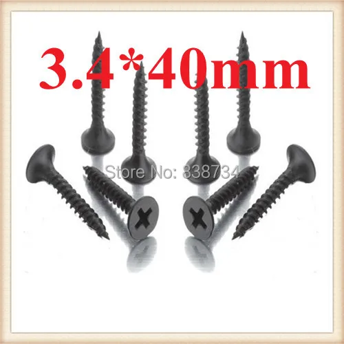 

100pcs carbon steel black phosphate heat treatment phillips bugle screw/ drywall screw/ gypsum screw 3.5*40