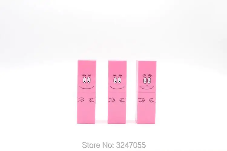 

50pcs/lot 12.1mm Pink Square Plastic Lipstick Bottle, DIY Cartoon Style Empty Lip Balm Tube, Elegant Cute Creative Lipstick Tube
