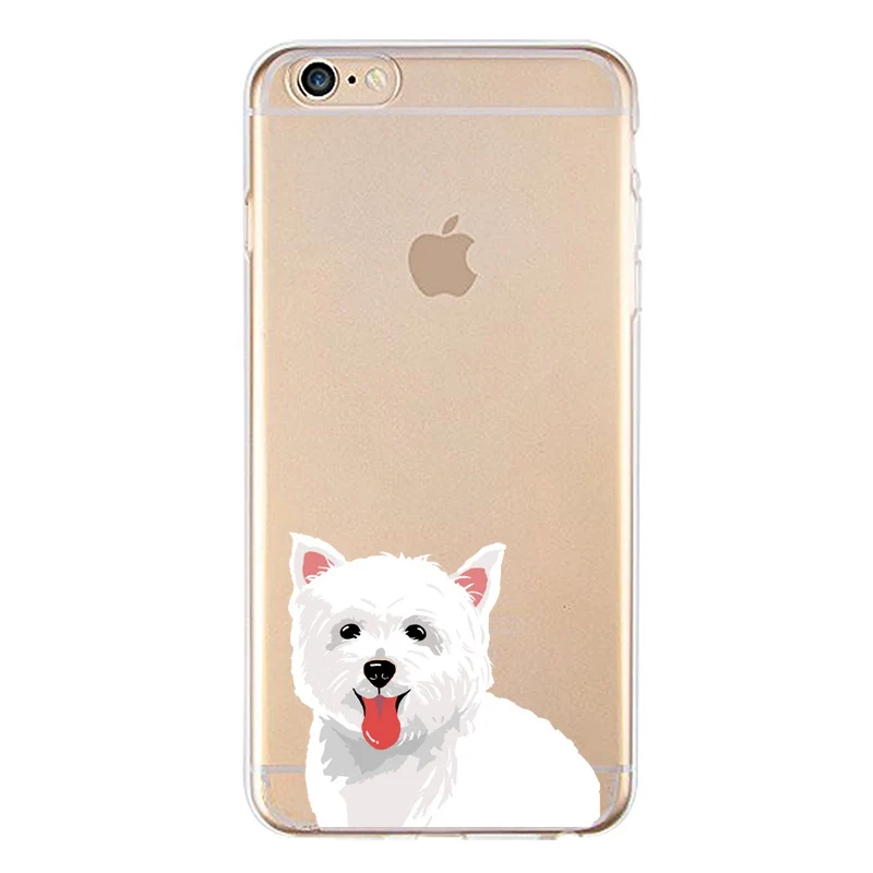 Fox Soft Clear TPU Phone Case For iPhone 4/4s 5 5s 6 6plus 7 8plus x Silicone Panda Cat Dog Print Cover Free Shipping | Мобильные