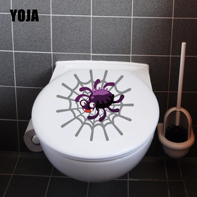 YOJA 23.2X21.4CM милые мимолетные Мультяшные наклейки для унитаза спальни домашнего
